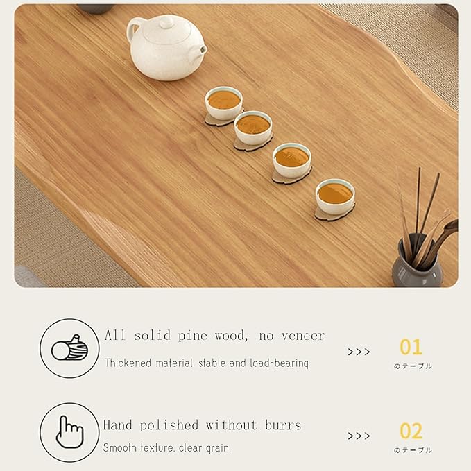 Solid Wood Low Coffee Tea Table - Image 4