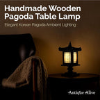 Traditional Korean Wood Lamp | Handmade Asian Oriental Table Lantern | Bedside - Image 7