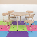 Flash Furniture Mindy Kids 5-Piece Folding Square Table and Chairs Set - Image 2
