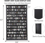 Shot Glass Storage Display Case Large Solid Wood Cabinet Rack Holder Wall - Image 2