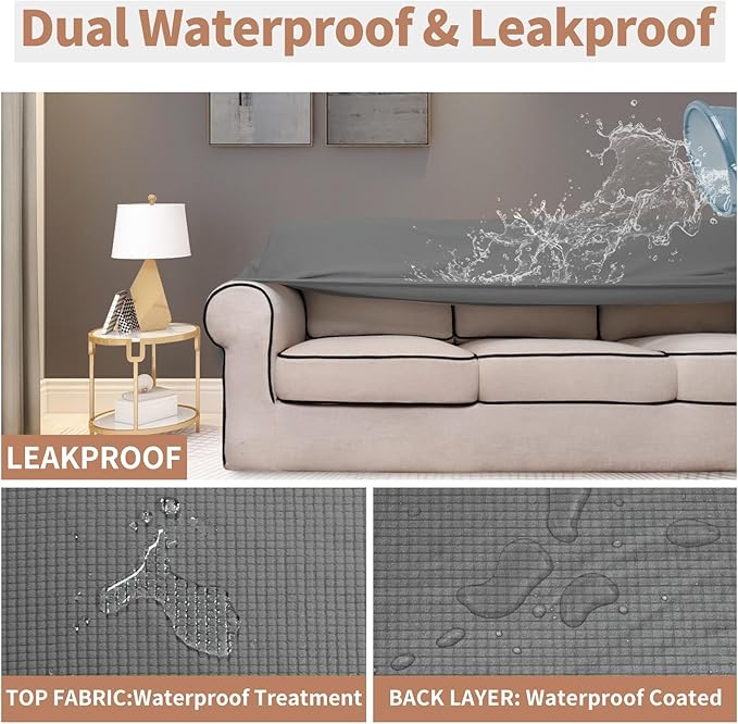 Easy-Going 100% Waterproof Chair Couch Cover, Dual Waterproof Sofa Cover - Image 3
