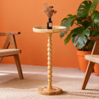 Small Side Table, Rattan Drink Table, Round Side Table by HuiDao