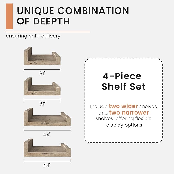 FLYJOE Floating Picture Ledge Shelves - Image 8