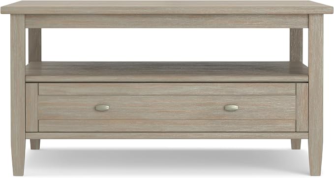 SIMPLIHOME Warm Shaker Solid Wood Transitional-Style 36-inch Wide Coffee Table - Image 3