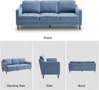 Kingfun Living Room Furniture Sets, 3 Seater Couch and Armchair, Mid Century - Image 8