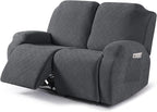 VANSOFY Oversized Recliner Cover, 2-Pieces Stretch Reclining Couch Cover by VANSOFYFURNITURECOVERS