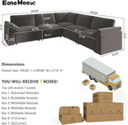 EASE MOOSE Oversized Modular Sectional Sofa, Extra Large L Shape Sectional - Image 2