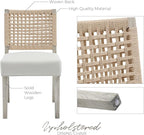 LZAREAL Farmhouse Dining Chairs Set of 6 Linen Fabric Upholstered Accent Side - Image 5