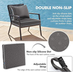 MIULEE Dark Grey Outdoor Seat Cushion 22x24 Inch Waterproof & 3 Year Fade - Image 4