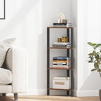 TUTOTAK Corner Shelf, 4-Tier Corner Bookshelf - Image 5