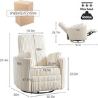 Power Recliner, Nursery Swivel Glider Rocking Chair - Image 2