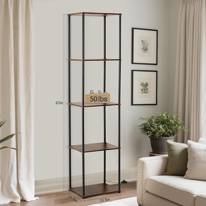 Tall Display Shelf with Lights, Dimmable LED Display Cases - Image 2