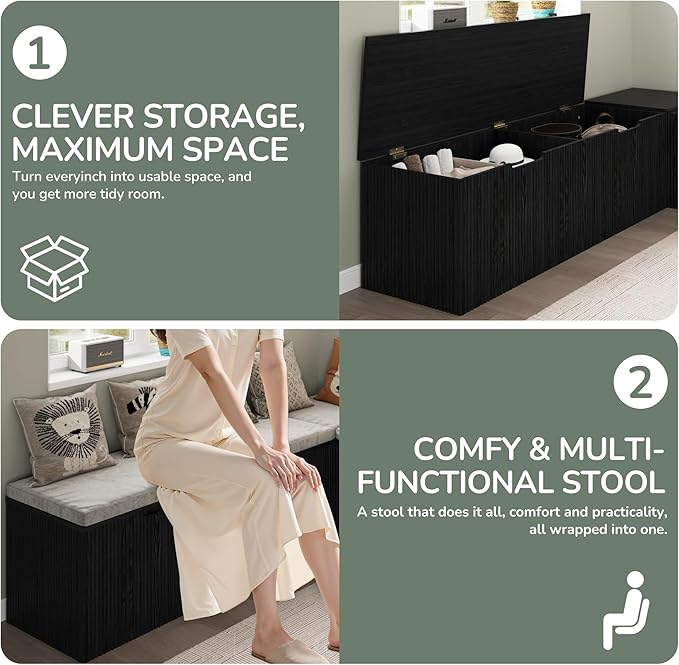 Bobve L-Shape Storage Bench - Image 5