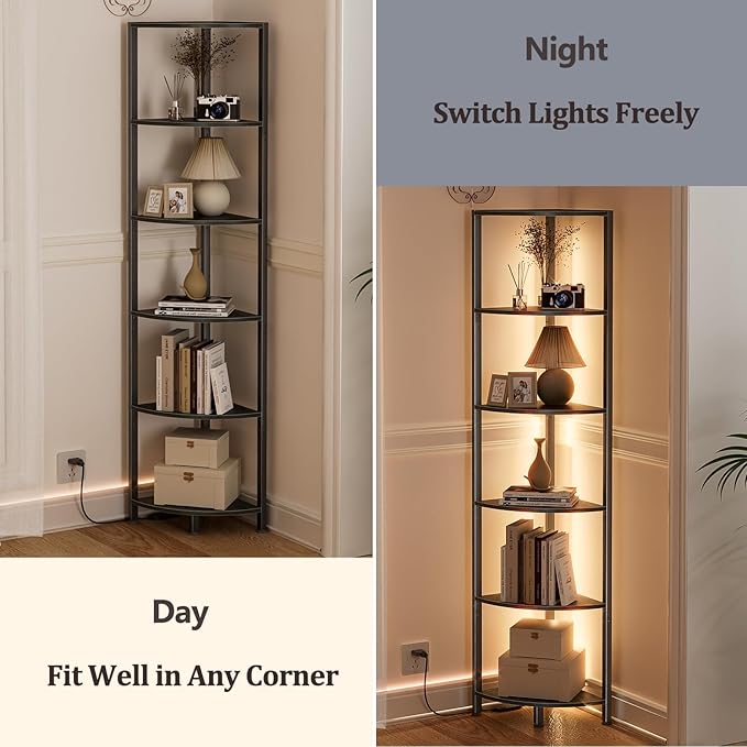 Furnulem 6 Tier Corner Shelf - Image 8