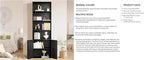 Bookshelf, 6-Tier Floor Bookcase - Image 9