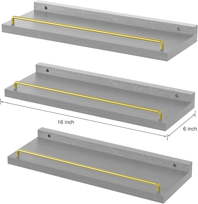 RYOFOBETTO Floating Shelves for Wall Decor, Living Room, Picture Frames - Image 3
