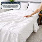 Cottington Lane Sleeper Sofa Sheets Full Size, 4 Piece Premium Quality 100% - Image 3