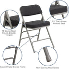 Flash Furniture 2 Pack HERCULES Series Premium Curved Triple Braced & Double - Image 5