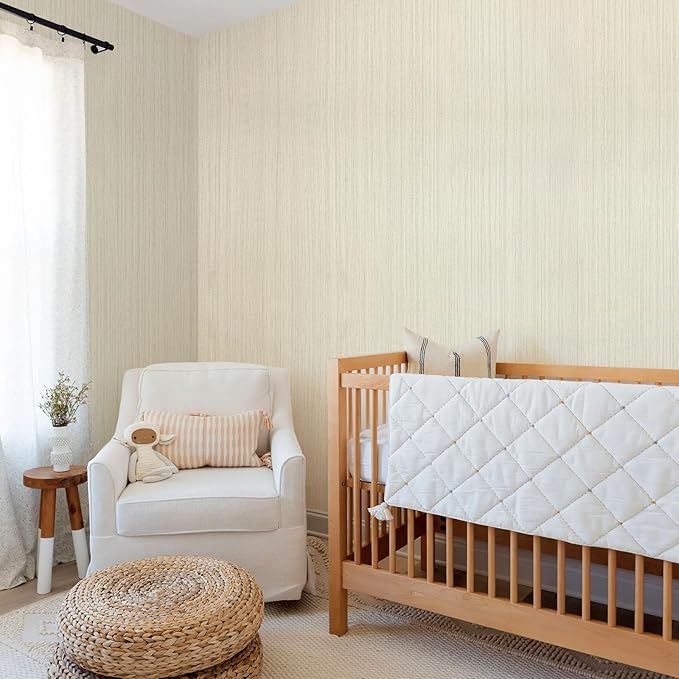 Grasscloth Wallpaper Peel and Stick Texture Contact Paper 15.7"x196.8" Vintage - Image 5