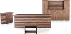 87" Wood Office Furniture Set of 4pcs | Executive Desk w/Leather Pad | Large - Image 2