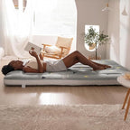 MAXYOYO Grey Triangle Futon Mattress, Padded Japanese Floor Mattress Quilted - Image 2