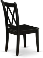 East West Furniture CLC-BLK-W Clarksville Dining Chairs - Image 7