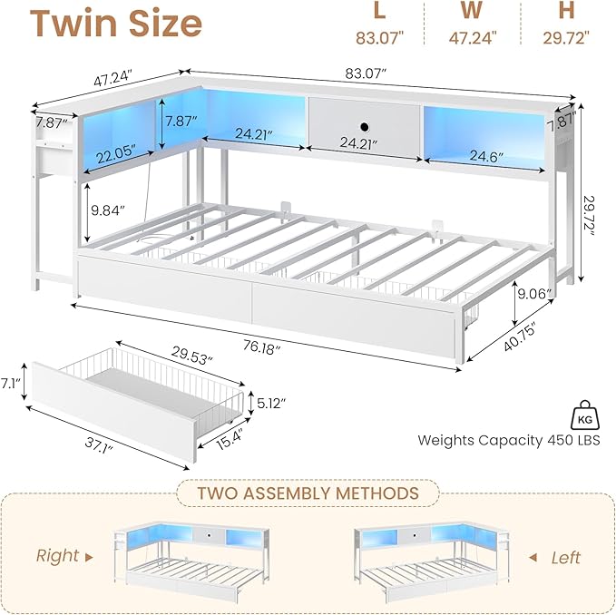 DICTAC Twin Corner Bed Frame - Image 2