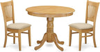 East West Furniture ANVA3-OAK-C 3 Piece Kitchen Table Set by EastWestFurniture
