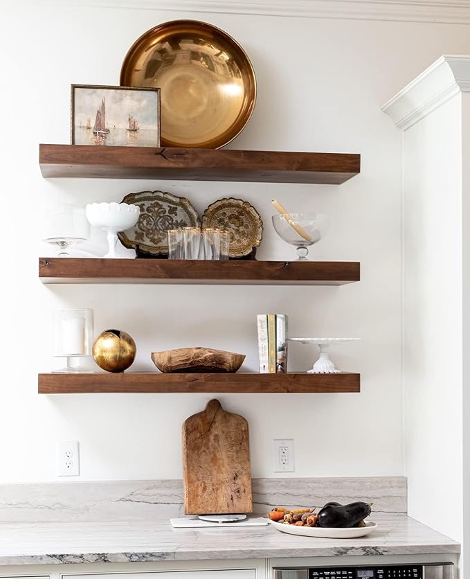 LEOPO 6-Pack 6 inch Floating Shelf Brackets, Hidden Shelf Bracket - Image 7