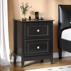 VINGLI 18.9" W Black Nightstand Set of 2 - Image 6