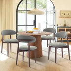 COLAMY Wooden Dining Room Chairs Set of 2, Modern Upholstered Fabric Dining - Image 7