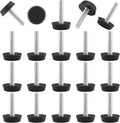 Zorfeter 30 Pcs Screw in Threaded Furniture Adjustable Levelers, M6 Leveling by Zorfeter