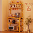 Bakers Rack with Power Outlets, 8-Tier Microwave Stand, Kitchen Utility Storage - Image 7