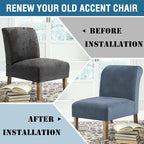 H.VERSAILTEX Armless Accent Chair Covers Thick Velvet Armless Chair Slipcovers - Image 8