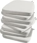 AAAAAcessories D-Shaped Chair Cushions, Machine-Washable Cover, INatural Linen by AAAAAcessories
