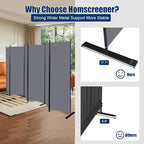 Room Divider 6FT Portable Room Dividers and Folding Privacy Screens, 6 Panel - Image 3