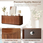 64'' Fluted TV Stand for TVs up to 75'', Modern Long Media Console - Image 6