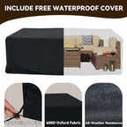 Aoxun Patio Furniture Sets, 8-Piece Outdoor Patio Furniture - Image 7
