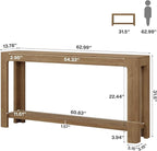 Tribesigns 63 Inch Entryway Console Table, 2-Tier Farmhouse Narrow Sofa Table - Image 2