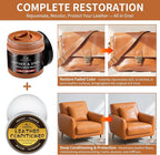 Leather Recoloring Balm with 100ml Mink Oil, Light Brown Leather Repair Kit and - Image 2