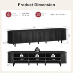 80" Mid Century Modern TV Stand, Wood TV Consoles - Image 2