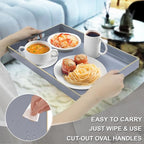 MAONAME Gray Serving Tray with Handles, Modern Grey Decorative Tray - Image 3
