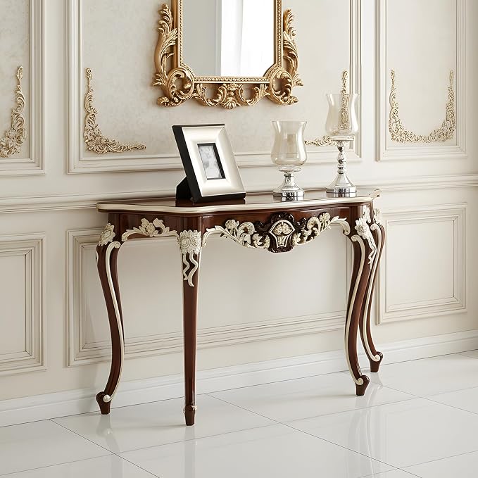 Vintage French Console Table, Wood Entryway Table - Image 7