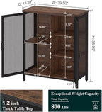 BON AUGURE Coffee Bar Cabinet for Liquor, Small Storage Cabinet for Home Kitchen - Image 2