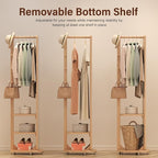 Muwuele Solid Wood Full Length Mirror Coat Rack, Floor Mirror - Image 8