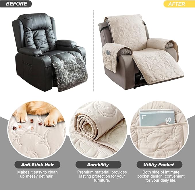 100% Waterproof Recliner Chair Cover, Recliner Chair Covers - Image 5