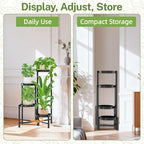 iDavosic.ly Plant Stand Indoor Outdoor, 4 Tier Corner Metal Flower Display - Image 8