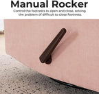 Rocking Chair Nursery with Adjustable Headrest, Manual Swivel Rocker Recliner - Image 7
