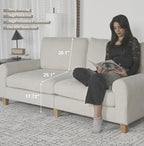 EASE MOOSE 70.6" Modern Deep Seat Loveseat Couch, Soft Velvet Sofa - Image 5