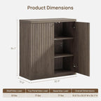 SICOTAS Buffet Cabinet with Storage Accent Sideboard Modern Credenza with Doors - Image 3